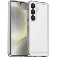 Hurtel Etui silikonowe Outer Space Case z żelową ramką do Samsung Galaxy S25 - przezroczysto-czarne