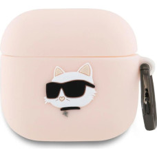 Karl Lagerfeld KLA4RUNCHP AirPods 4 cover pink Silicone Choupette Head 3D