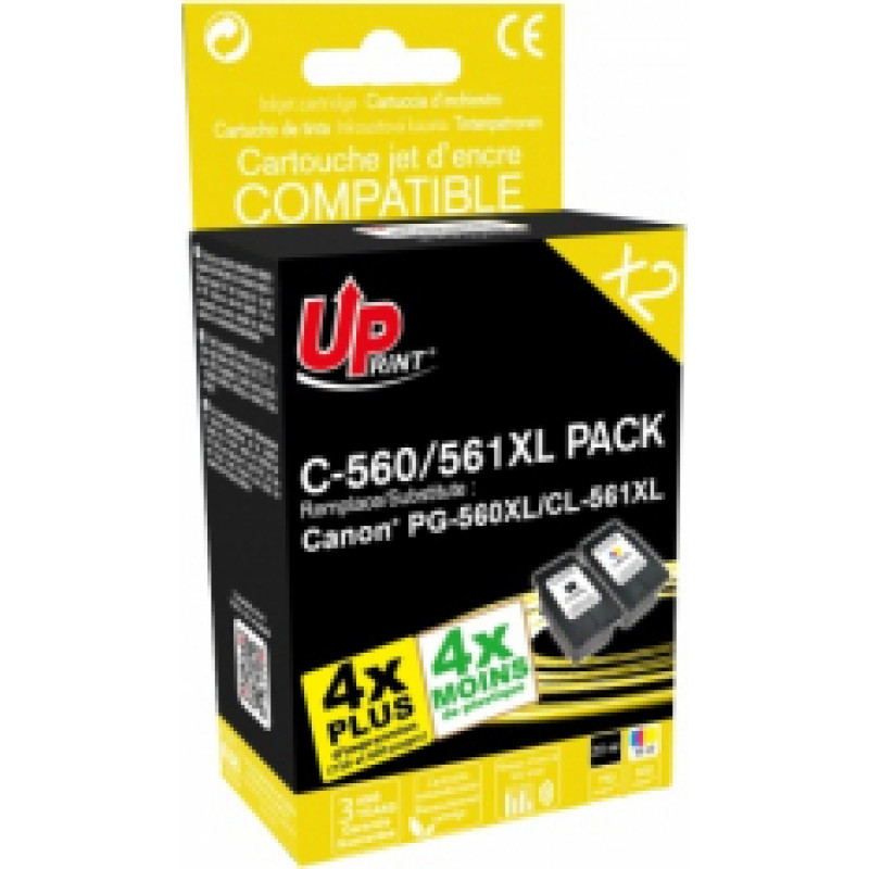 Uprint Canon Pack 560/561XL 22 ml (Bk) + 18 ml (Cl) PG-560XL/CL-561XL