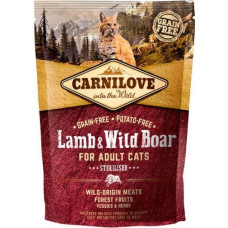 Carnilove Lamb & Wild Boar Adult Cat Sterilised 0,4 kg barība kaķiem