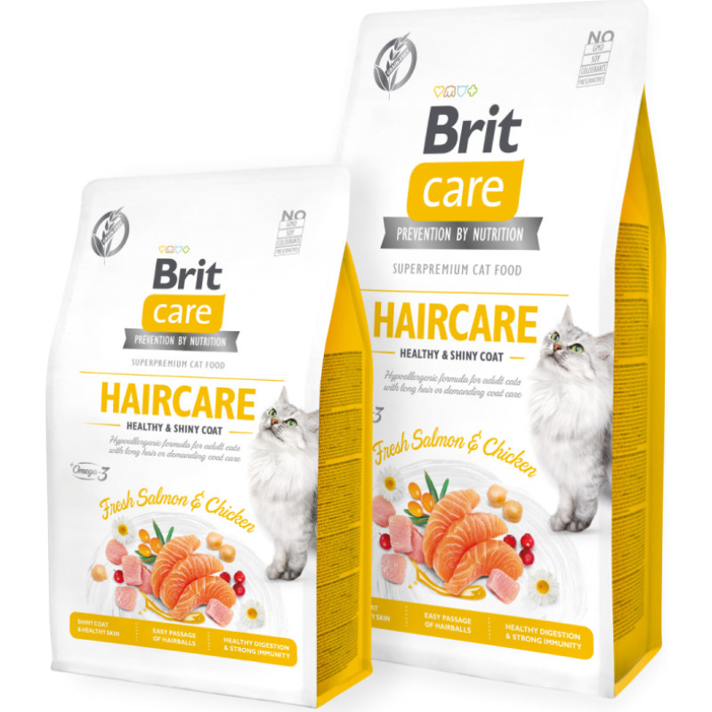 Brit Care Cat GF Haircare Healthy&Shiny Coat 0,4kg