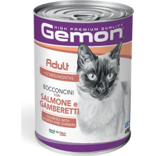 Gemon Wet Cat chunkies Adult with salmon&shrimps 415 g - konservi kaķiem