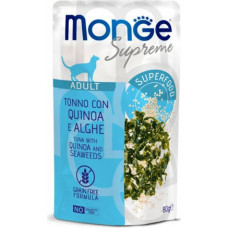 Monge Supreme pouches Tuna with quinoa&seaweeds Adult 80 g - konservi kaķiem