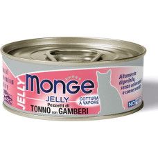 Monge Jelly Tuna Flakes with Shrimps Adult 80 g - konservi kaķiem