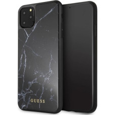 Guess GUHCN65HYMABK iPhone 11 Pro Max czarny/black Marble Glass