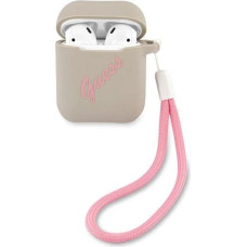 Guess GUACA2LSVSGP AirPods cover gray pink/grey pink Silicone Vintage