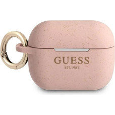 Guess GUAPSGGEP AirPods Pro cover pink/pink Silicone Glitter