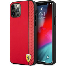 Ferrari FESAXHCP12LRE iPhone 12 Pro Max 6.7" red/red hardcase On Track Carbon Stripe