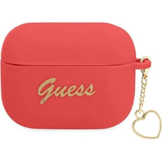 Guess GUAPLSCHSR AirPods Pro cover red/red Silicone Charm Heart Collection