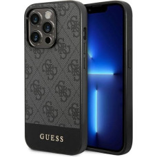 Guess GUHCP14XG4GLGR iPhone 14 Pro Max 6.7" grey/grey hard case 4G Stripe Collection