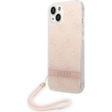 Guess GUOHCP14MH4STP iPhone 14 Plus 6.7 "pink / pink hardcase 4G Print Strap