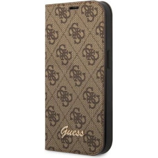 Guess GUBKP14XHG4SHW iPhone 14 Pro Max 6.7 "brown / brown book 4G Vintage Gold Logo