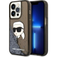 Karl Lagerfeld Glitter Karl's Head case for iPhone 14 Pro Max - black