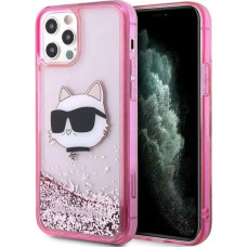 Karl Lagerfeld KLHCP12MLNCHCP iPhone 12/ 12 Pro 6.1" pink/pink hardcase Glitter Choupette Head