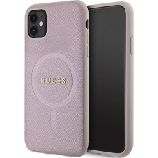 Guess GUHMN61PSAHMCP case for iPhone 11 / Xr - pink Saffiano MagSafe