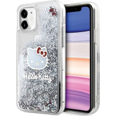 Hello Kitty Liquid Glitter Charms Kitty Head Case for iPhone 11 / Xr - Silver