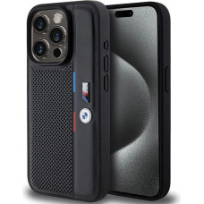 BMW Perforated Tricolor Line case for iPhone 15 Pro Max - black