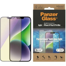 Panzerglass Ultra-Wide Fit Antibacterial Tempered Glass with Blue Light Filter and Positioner for iPhone 14 Plus / 13 Pro Max