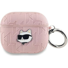 Karl Lagerfeld Monogram Choupette Head case for AirPods 3 - pink