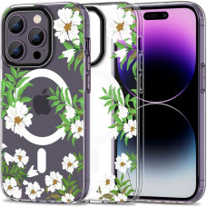 Tech-Protect MagMood MagSafe iPhone 14 Pro Max Case - Daisies with Leaves