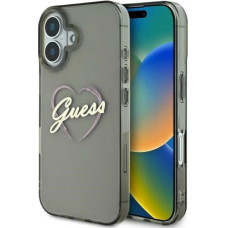 Guess IML Heart Case for iPhone 16 Plus - Black