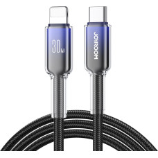 Joyroom S-A42 Crystal-Clear Series 30W USB-C - Lightning cable 1.2m - black