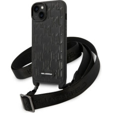 Karl Lagerfeld KLHCP14MSTMK iPhone 14 Plus 6.7" hardcase black/black Monogram Plaque Logo Strap