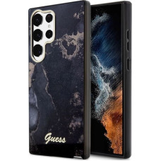 Guess GUHCS23LHTMRSK S23 Ultra S918 black/black hardcase Golden Marble Collection