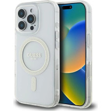 Guess Etui Guess IML Glitter Circle MagSafe na iPhone 16 Pro Max - przezroczyste