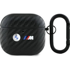 BMW Etui BMW Carbon Double Metal Logo na AirPods 4 - czarne