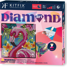 Kitfix Amatniecības komplekts Diamond Art dimantiņu māksla, Flamingo