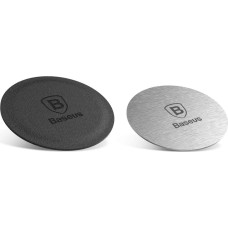 Baseus Magnet Iron Suit self-adhesive plates for magnetic holders - silver and black (2 pcs.)