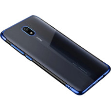 Hurtel Clear Color Case Gel TPU Electroplating frame Cover for Xiaomi Redmi 8A blue