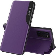 Hurtel Eco Leather View Case elegant bookcase type case with kickstand for Samsung Galaxy A72 4G purple