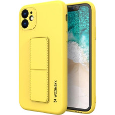 Wozinsky Kickstand Case silicone cover for iPhone 12 Pro yellow