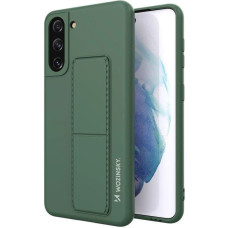 Wozinsky Kickstand Case Silicone Stand Cover for Samsung Galaxy S21 + 5G dark green