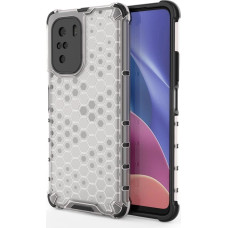 Hurtel Honeycomb Case armor cover with TPU Bumper for Xiaomi Redmi K40 Pro+ / K40 Pro / K40 / Poco F3 transparent