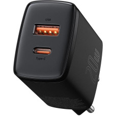 Baseus Compact fast charger USB / USB Type C 20W 3A Power Delivery Quick Charge 3.0 black (CCXJ-B01)