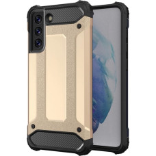 Hurtel Hybrid Armor Case Tough Rugged Cover for Samsung Galaxy S21 FE gold