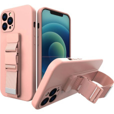 Hurtel Rope case Gel case with a chain lanyard bag lanyard iPhone XS Max pink