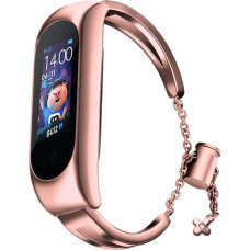 Hurtel Replacment metal band bracelet strap for Xiaomi Mi Band 6 / 5 / 4 / 3 pink