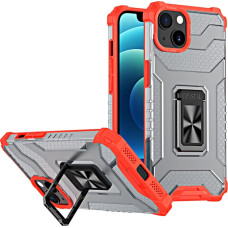 Hurtel Crystal Ring Case Kickstand Tough Rugged Cover for iPhone 12 mini red