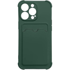 Hurtel Card Armor Case Pouch Cover For iPhone 13 Mini Card Wallet Silicone Air Bag Armor Green