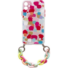 Hurtel Color Chain Case gel flexible elastic case cover with a chain pendant for Samsung Galaxy S21 5G multicolour  (2)