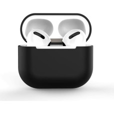 Hurtel Case for AirPods Pro Silicone Soft Earphone Cover Black (Case C)