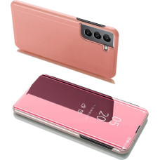 Hurtel Clear View Case Flip Cover for Samsung Galaxy S22 + (S22 Plus) pink