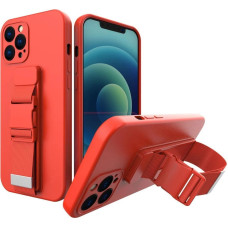 Hurtel Rope Case Silicone Lanyard Cover Purse Lanyard Strap For Xiaomi Poco M4 Pro 5G Red