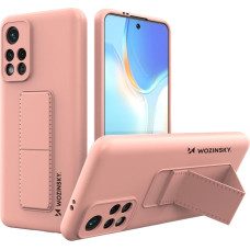 Wozinsky Kickstand Case Silicone Stand Cover Xiaomi Poco M4 Pro 5G Pink