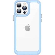 Hurtel Outer Space Case for iPhone 12 Pro hard cover with gel frame blue