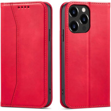 Hurtel Magnet Fancy Case case for iPhone 14 Pro flip cover wallet stand red